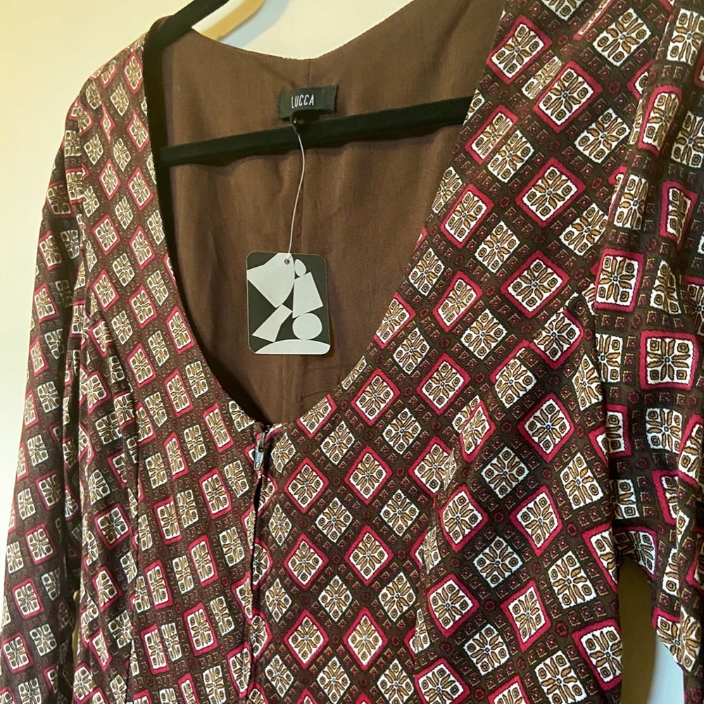 NWT Urban Outfitters Lucca Patterned Romper - Picture 7 of 8